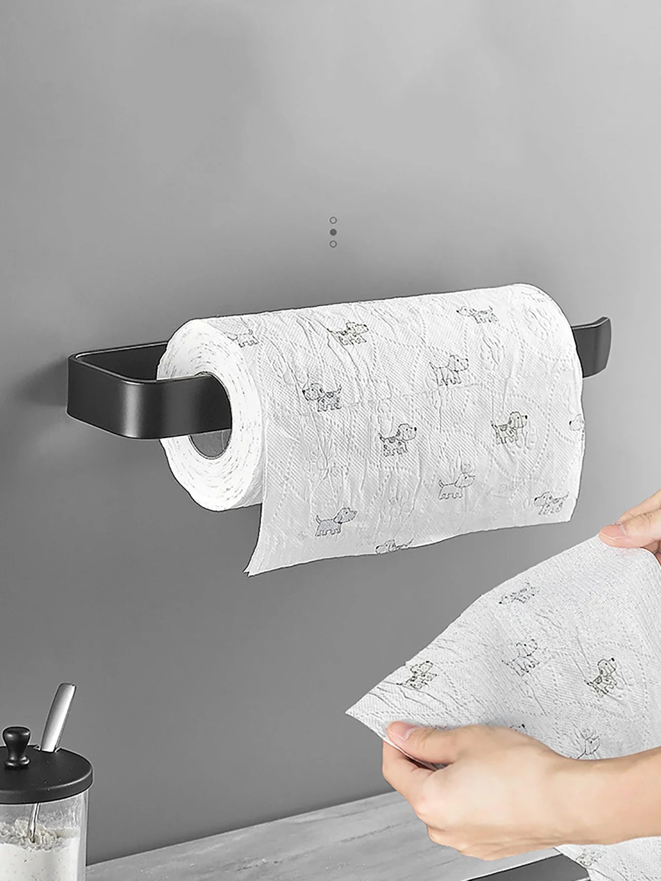 Adhesive Paper Towel Holder – Wall-Mounted Tissue & Napkin Rack