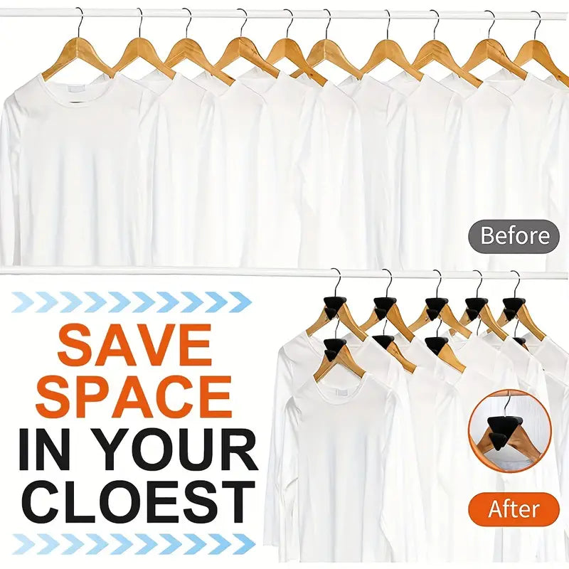 Hanger Connecting Hooks – Closet Space Multiplier (Black)