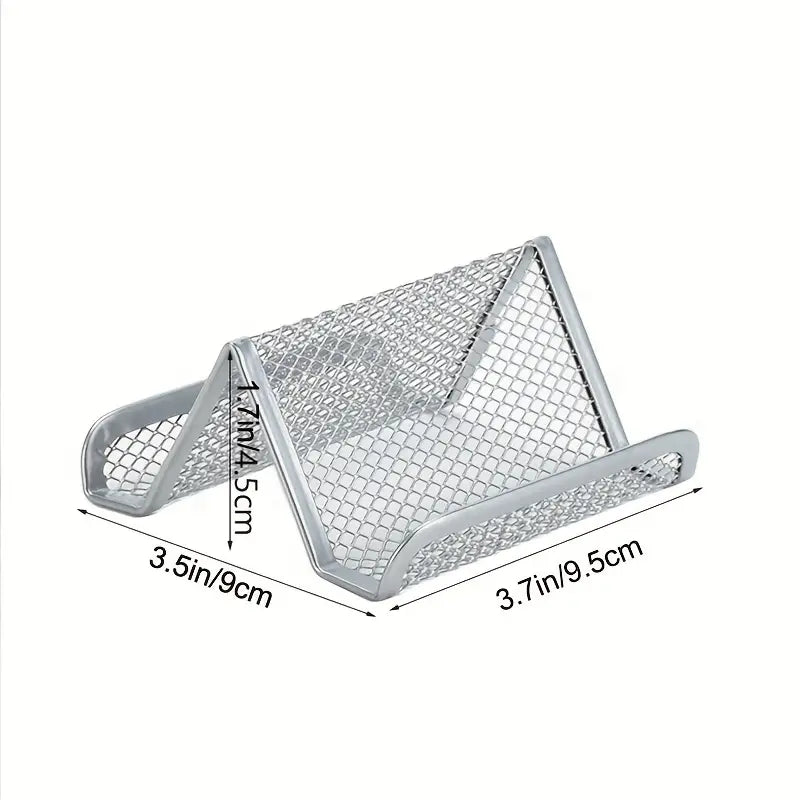 6-Piece Metal Pen Holder Set – Iron Mesh Desk Organizer (Black, Silver, Rose Gold)