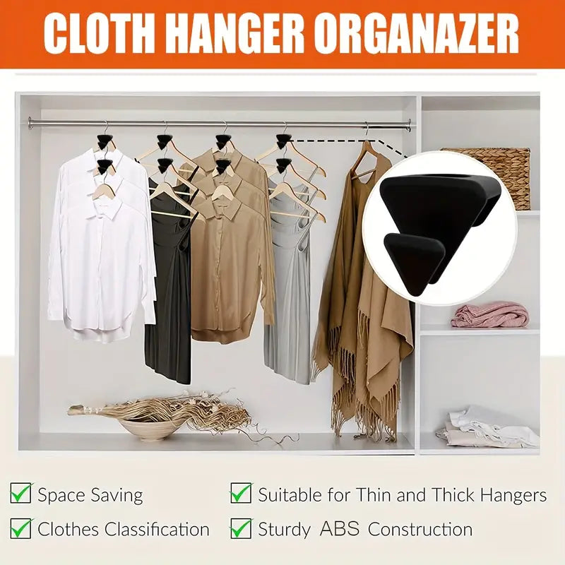 Hanger Connecting Hooks – Closet Space Multiplier (Black)
