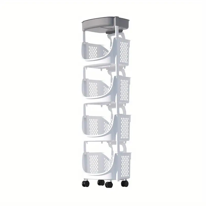 5-Layer Rolling Storage Cart | Kitchen, Bathroom & Living Room Organizer
