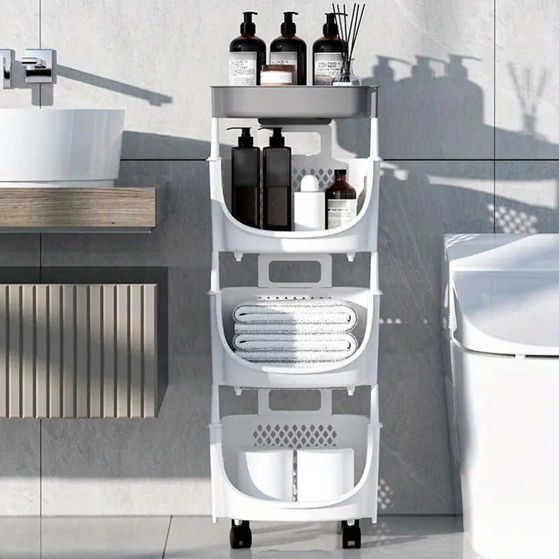 5-Layer Rolling Storage Cart | Kitchen, Bathroom & Living Room Organizer