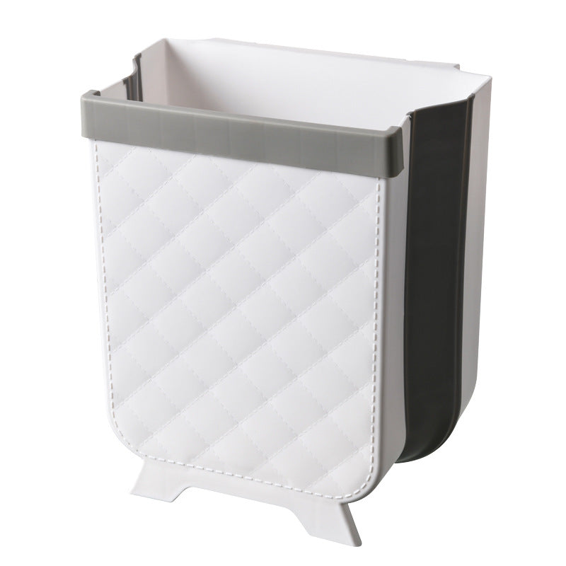 Foldable Wall-Mounted Trash Bin – Cabinet Door Hanging Waste Bin (7L)